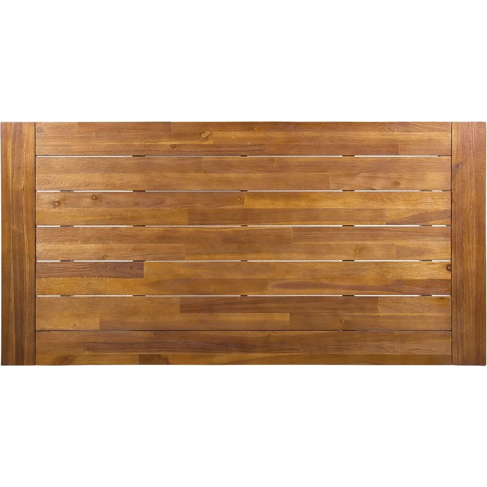 HUANZHUANG Outdoor Dining Table Iron Legs Sandblast Finish