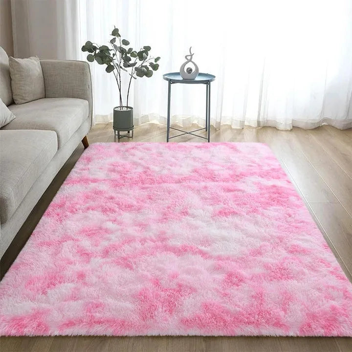 Lochas Super Soft Plush Tie Dye Velvet Rug For Living Room