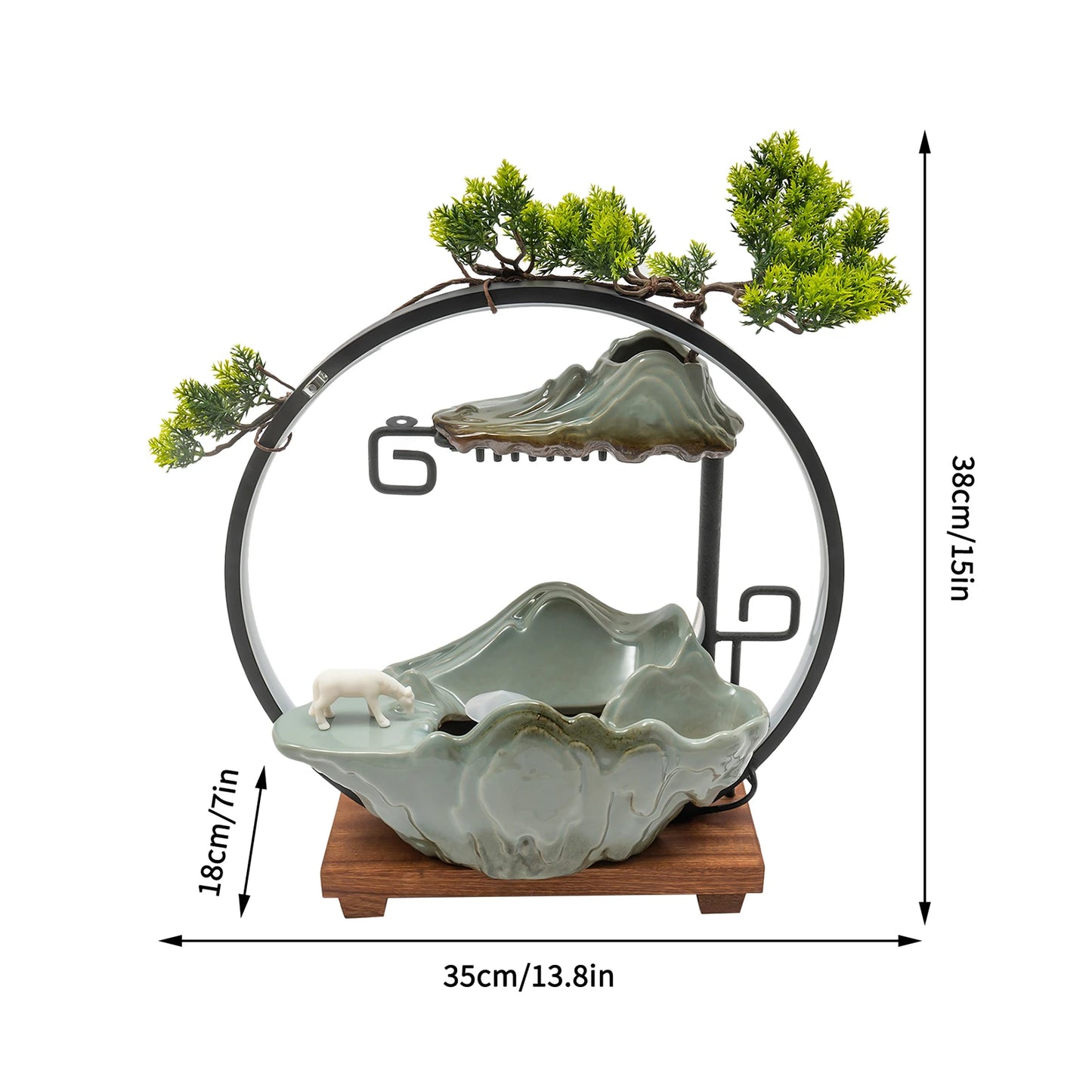 Hign-concerned Backflow Incense Holder With Water Fountains