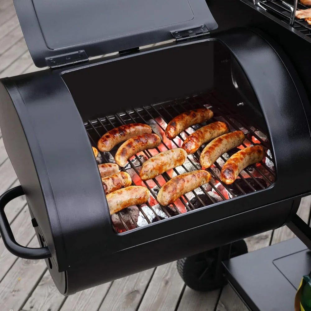 DAFIFY CC2036F Charcoal Grill And Offset Smoker Outdoor BBQ