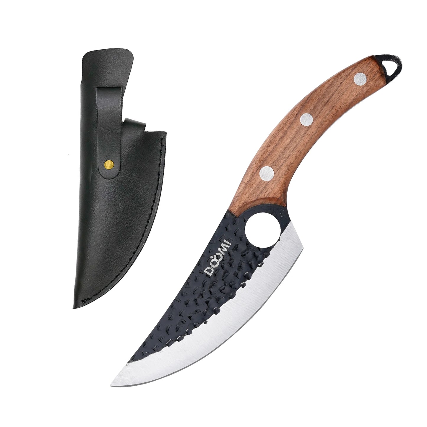 Handle Viking Knife With Sheath Hand Forged Butcher Cleaver