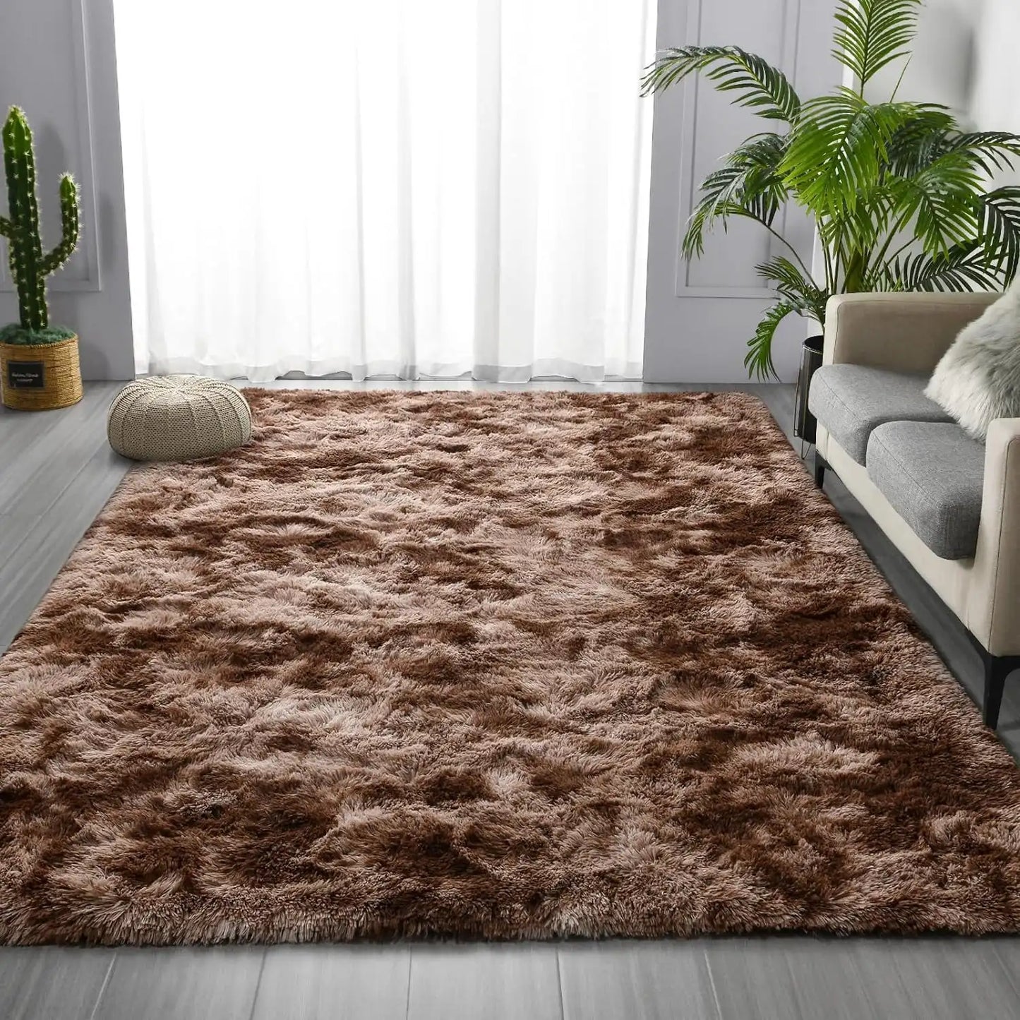 Lochas Super Soft Plush Tie Dye Velvet Rug For Living Room