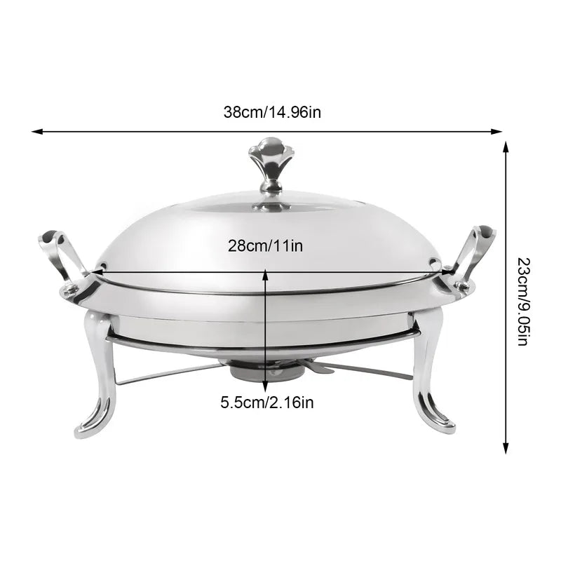 Hign-concerned Stainless Steel Buffet Warmer Tray With Lid