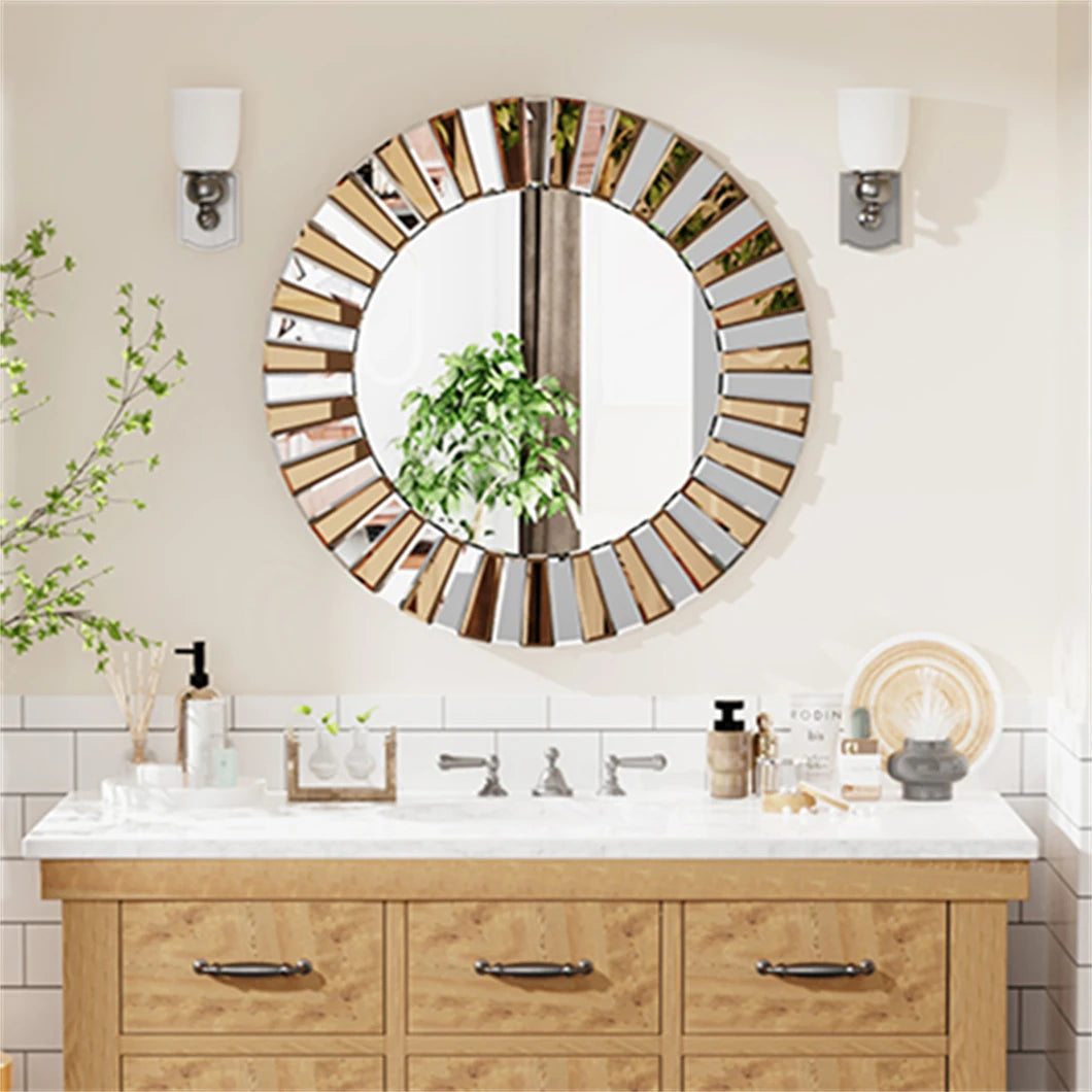BORWARTH Round Mirror Wall Decor for Hallway Entrance