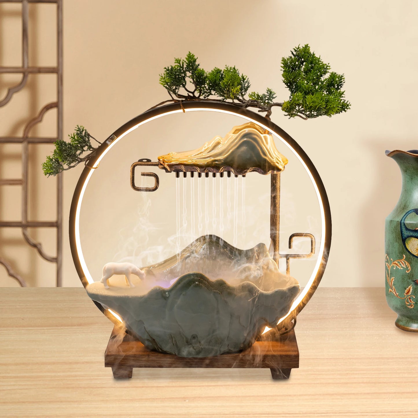 Hign-concerned Backflow Incense Holder With Water Fountains