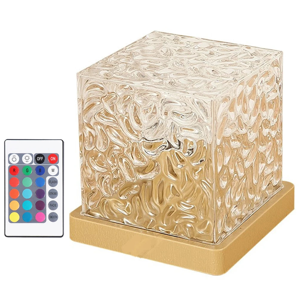 APWIKOGER Flame Crystal Lamp Water Ripple Night Light