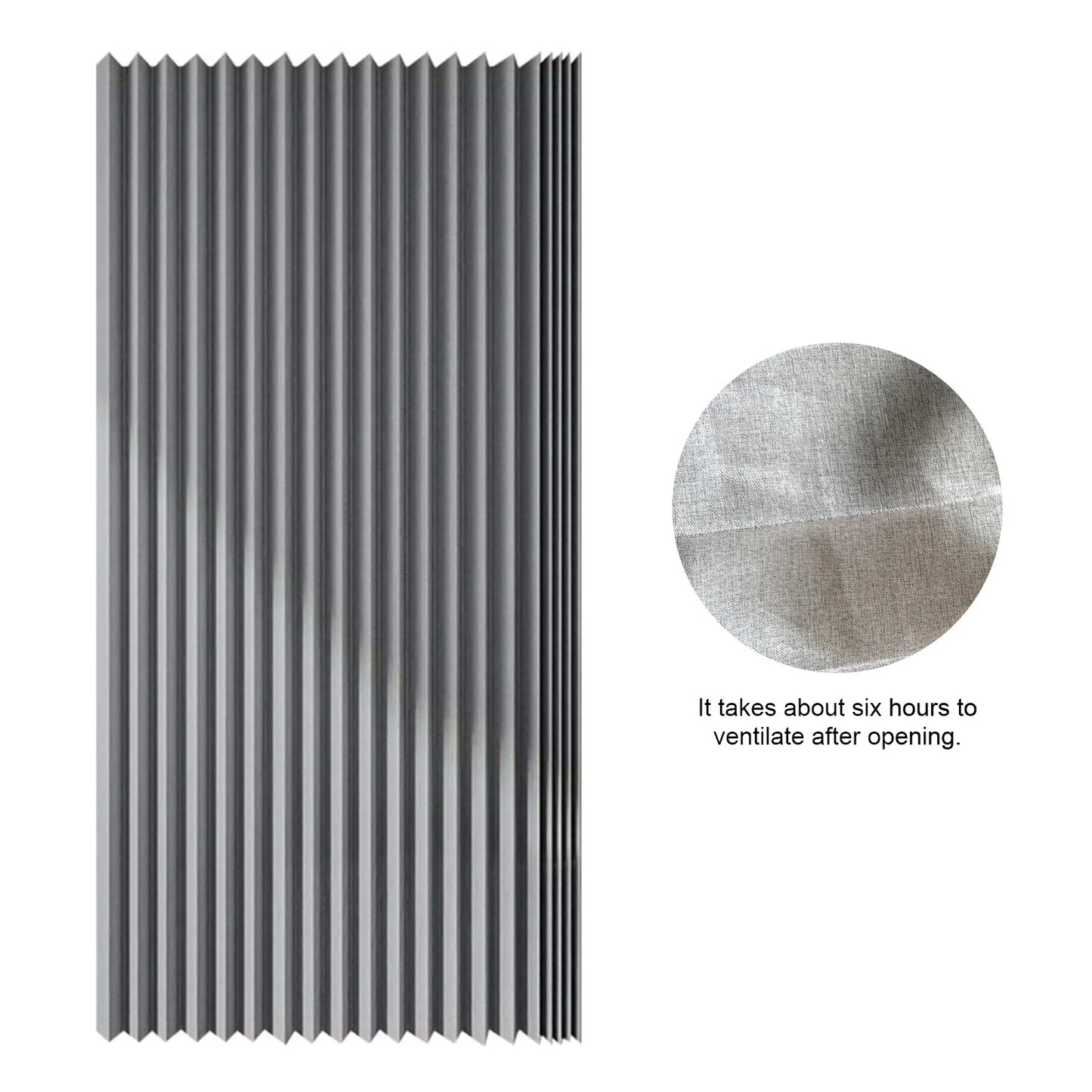 APWIKOGER Foldable Magnetic Shower Curtain Waterproof Bath