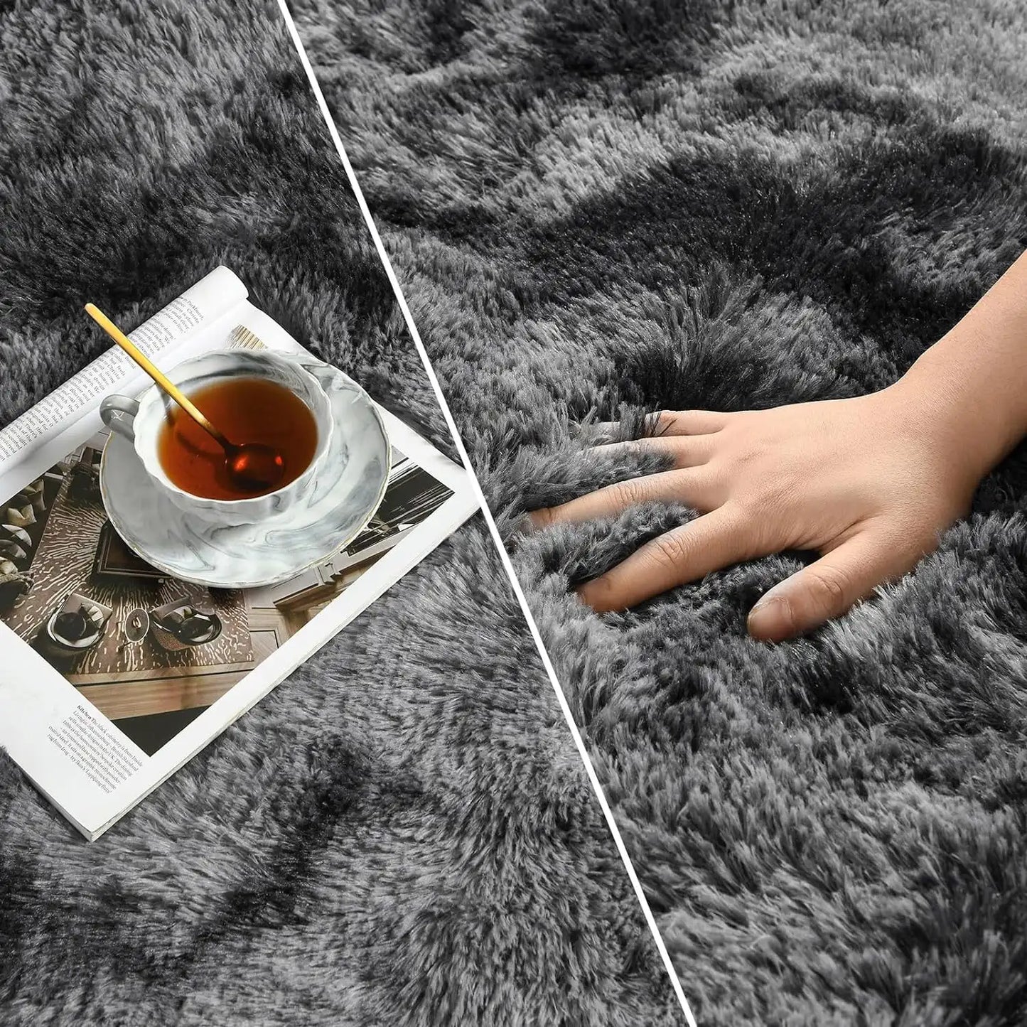 Lochas Super Soft Plush Tie Dye Velvet Rug For Living Room