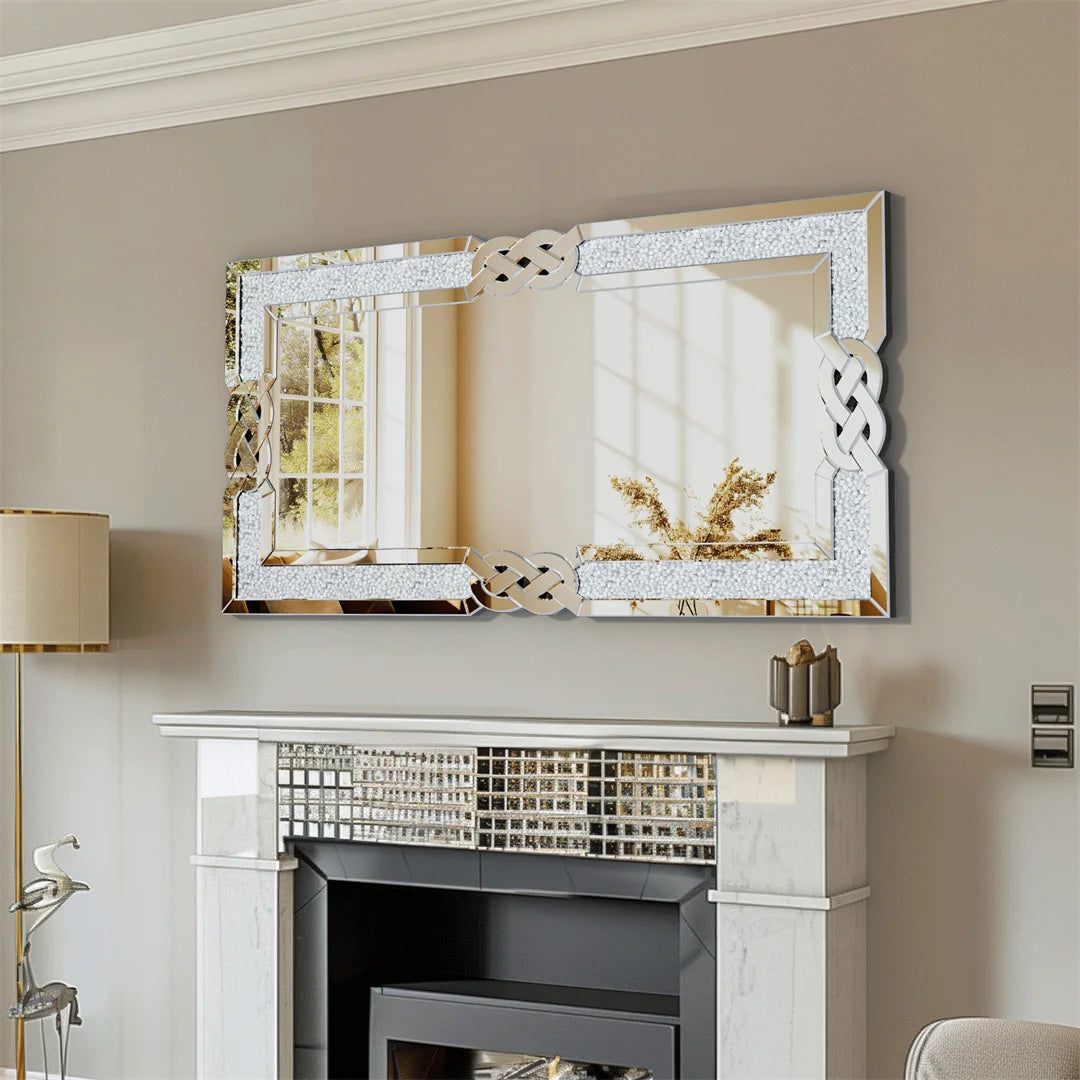 LUVODI Crush Diamond Full Body Wall Mirror Bathroom Vanity