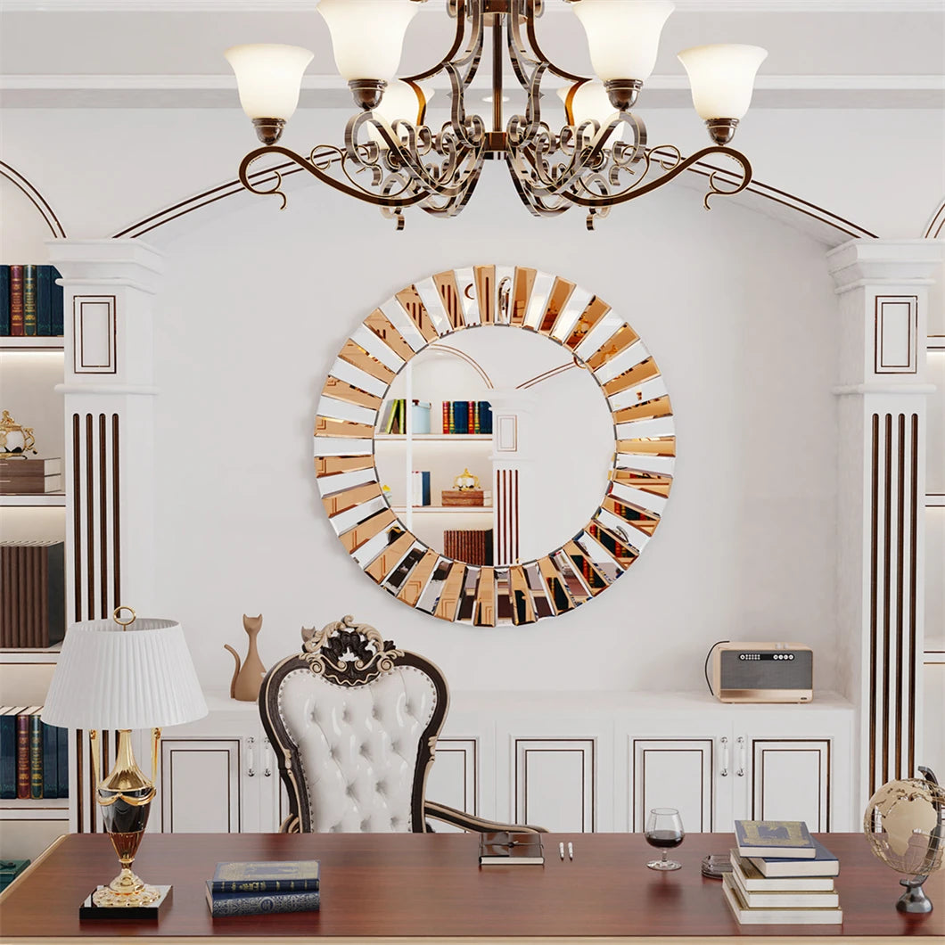 BORWARTH Round Mirror Wall Decor for Hallway Entrance