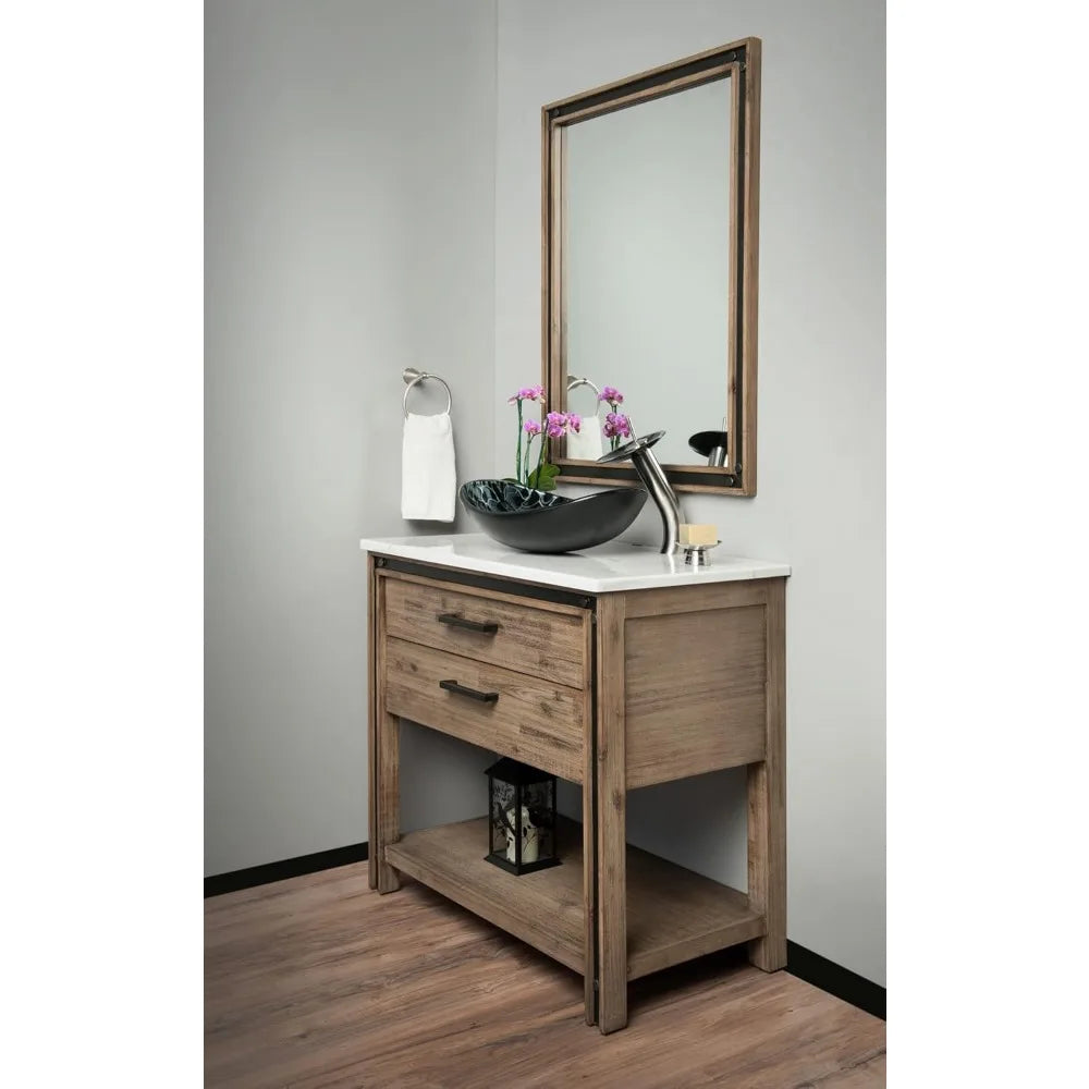 MNO Premium Oval Tempered Glass Vessel Bathroom Sink Drain