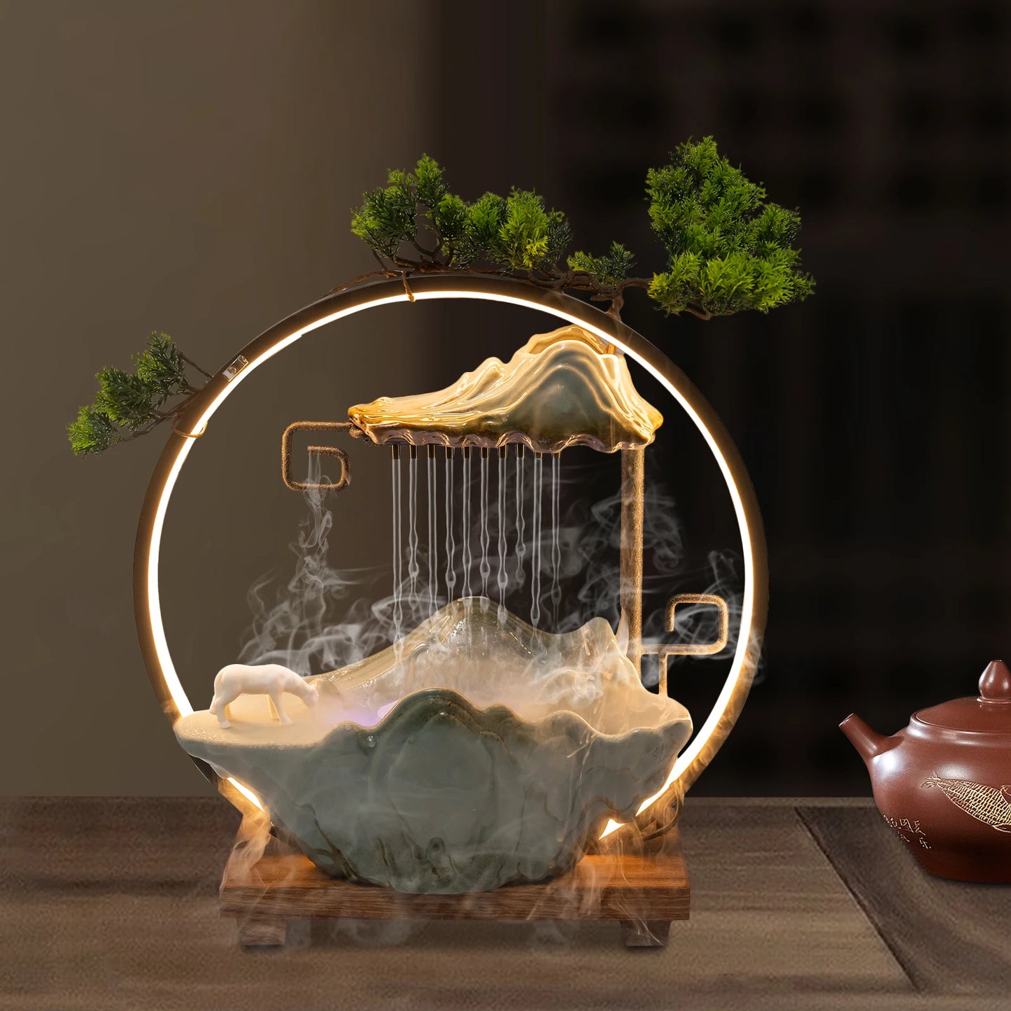 Hign-concerned Backflow Incense Holder With Water Fountains