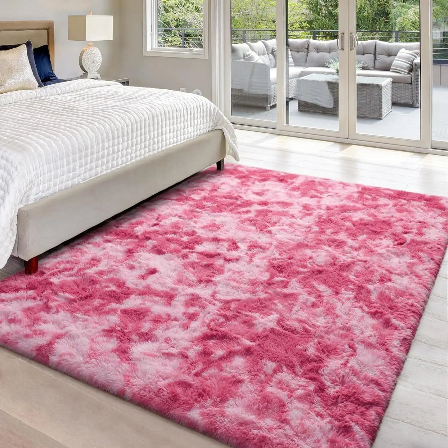 Lochas Super Soft Plush Tie Dye Velvet Rug For Living Room