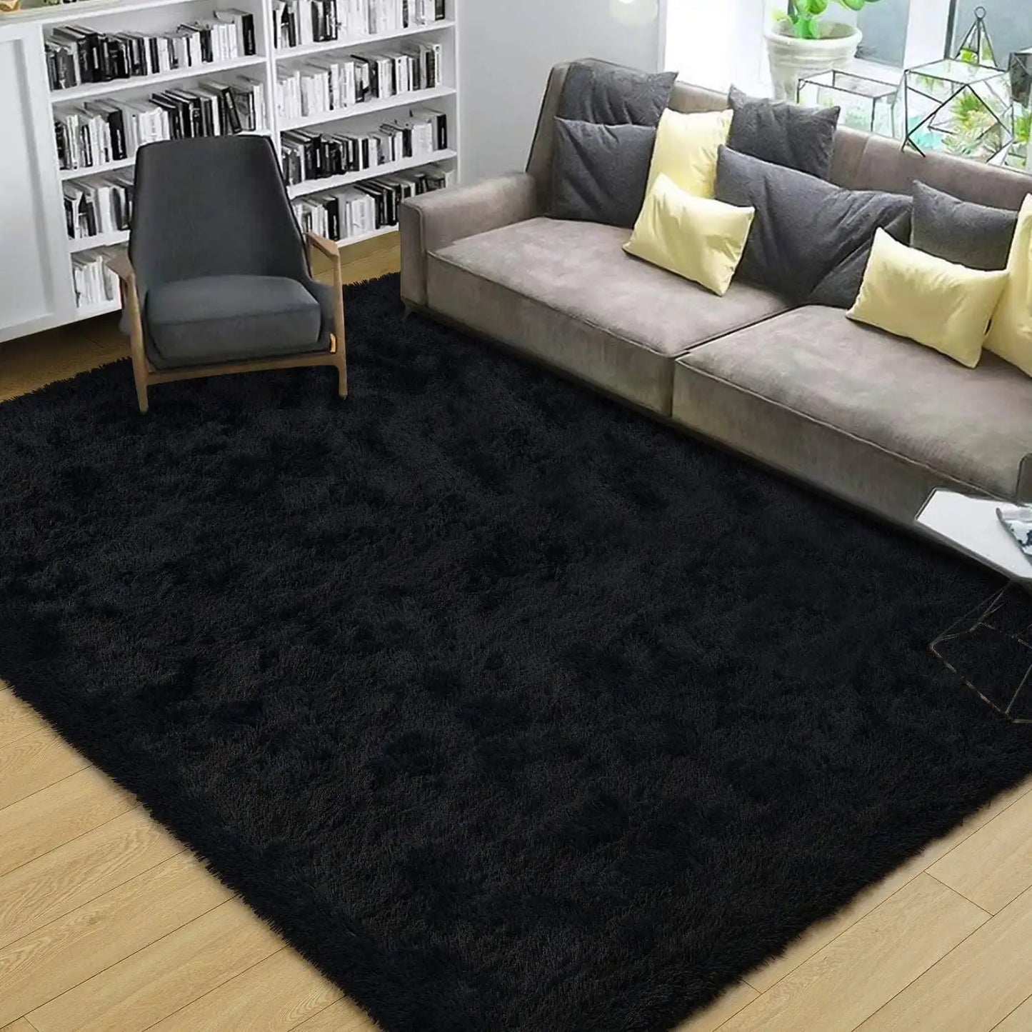 Aubusson Fluffy Area Rug For Bedroom And Living Room